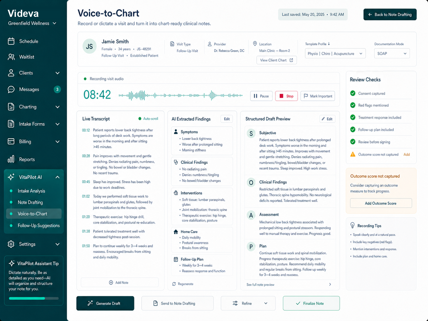 Voice-to-Chart Interface